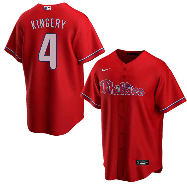 Nike Men #4 Scott Kingery Philadelphia Phillies Baseball Jerseys Sale-Red